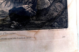 Stefania Zeppieri | Conservazione e Restauro Beni Librari, Archivistici, Opere d'Arte su carta e manufatti affini | Restauro Incisione Originale Piranesi